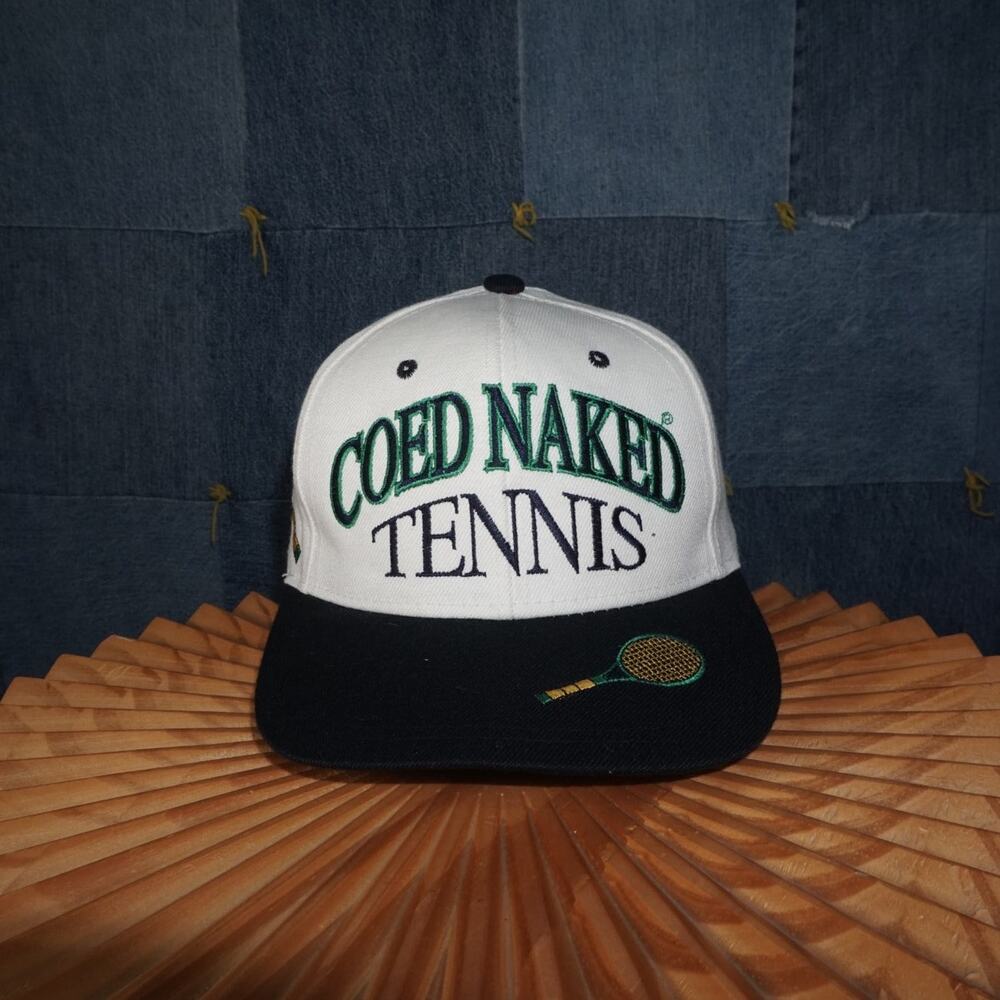 OSFA - Vintage Y2K Coed Naked Hats tennis embroider front